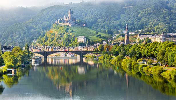 Cochem an der Mosel mit Blick auf die Reichsburg